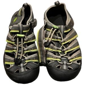 Keen Kids Newport H2 Waterproof Hiking Sandals Black Grey Green‎ Size 2